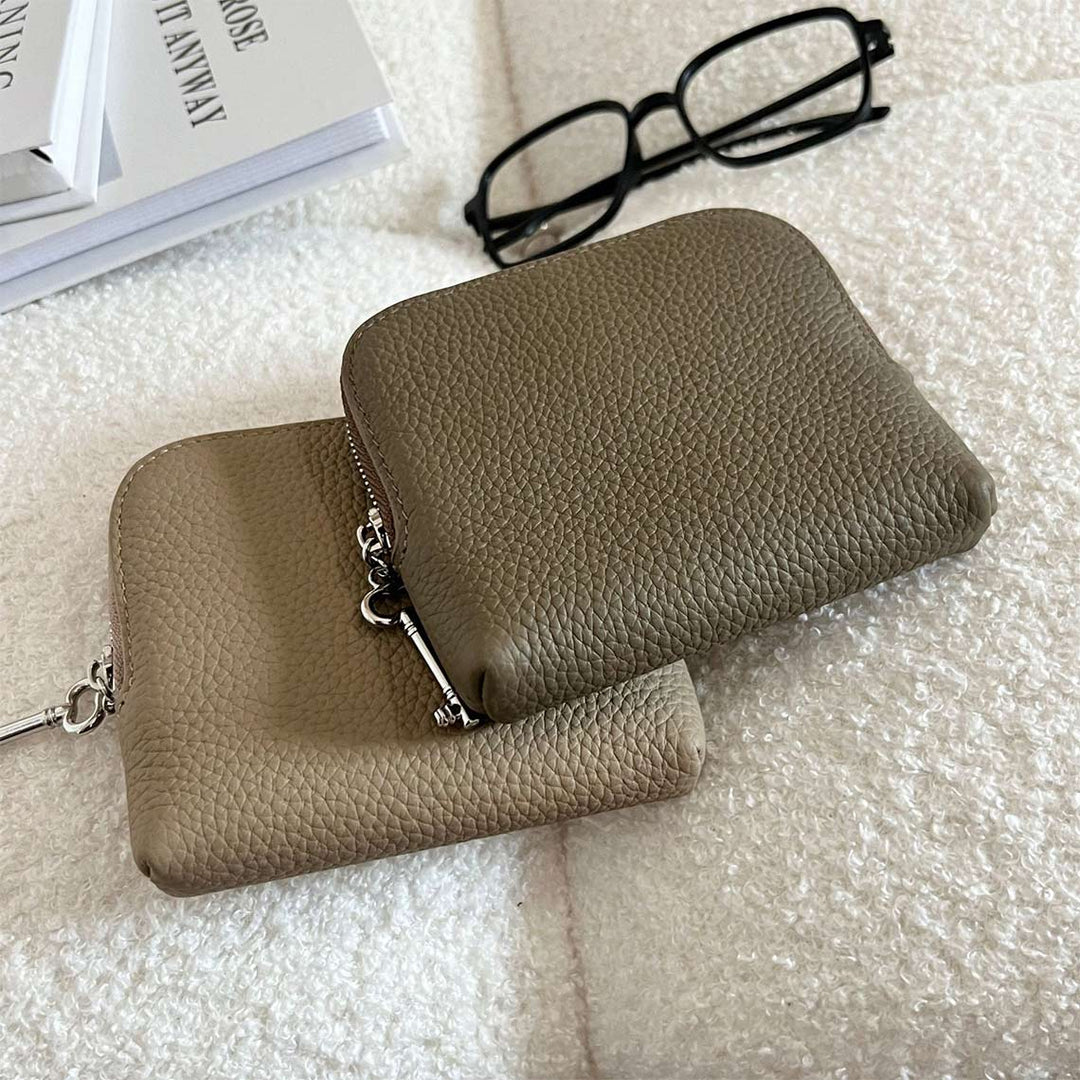 Top Grain Leather Small Jewelry Purse