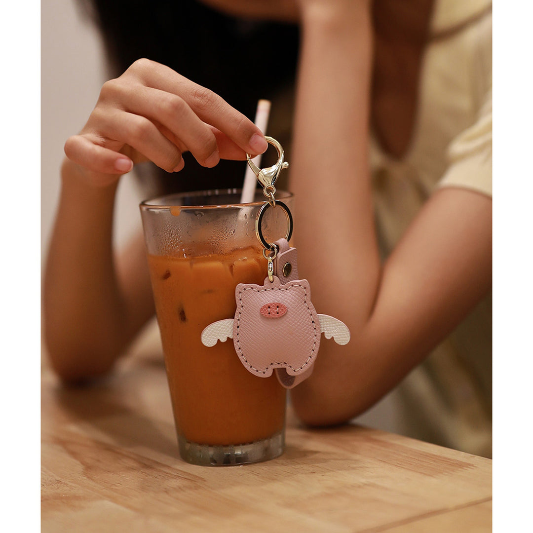 POPSEWING® Top Grain Leather Flying Pig Keychain DIY Kit