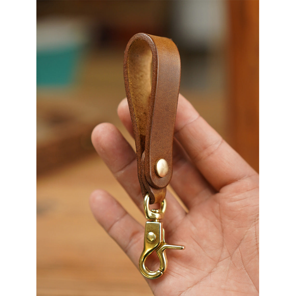 POPSEWING® Vegetable Tanned Leather Heavy Duty Keyring