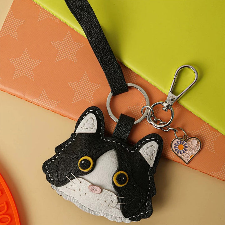 My Furry Friend Cat Leather Keychain | Leather Sewing Project - POPSEWING®