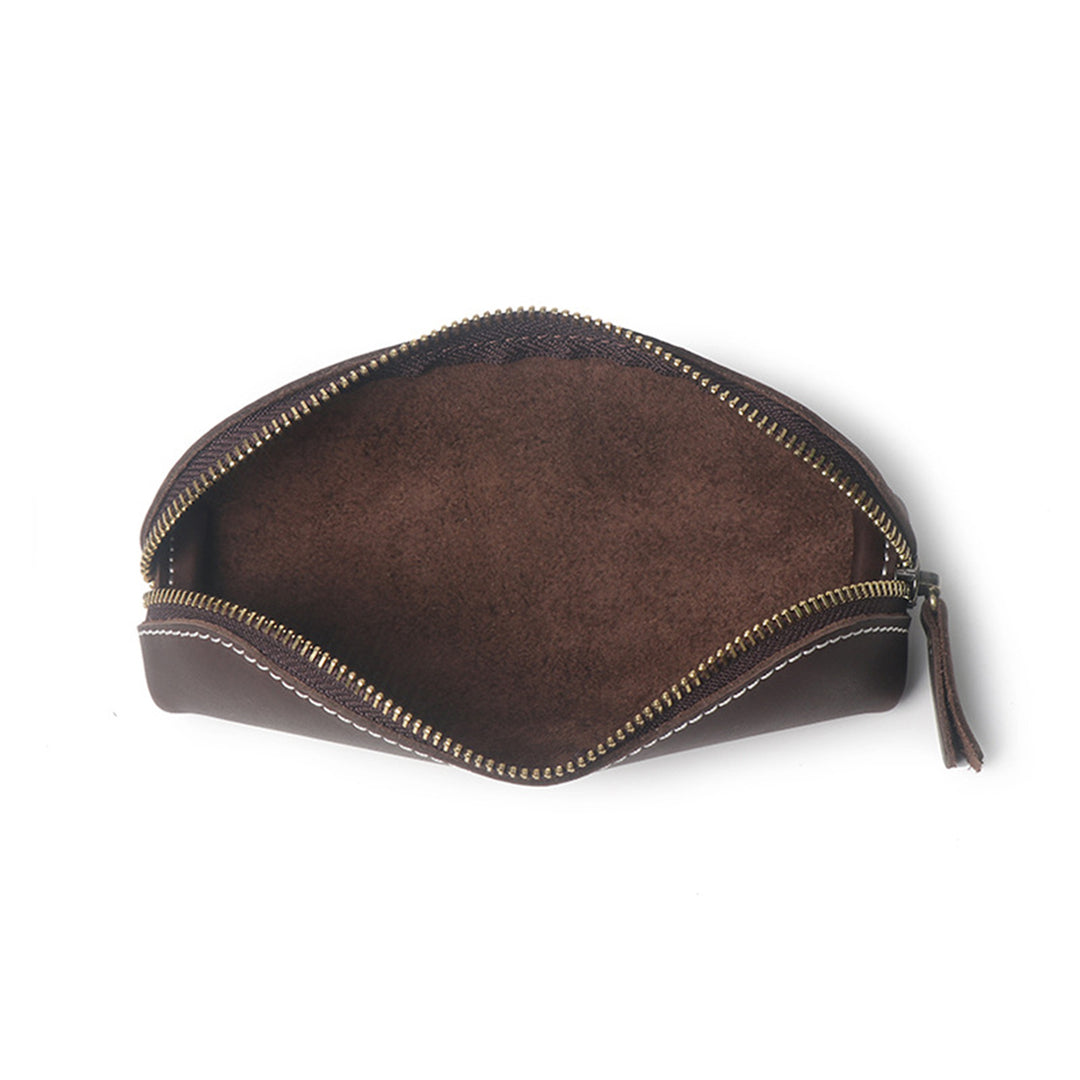 Crazy Horse Leather Zip Pen Holder