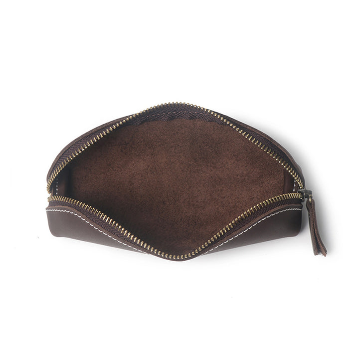 Crazy Horse Leather Zip Pen Holder