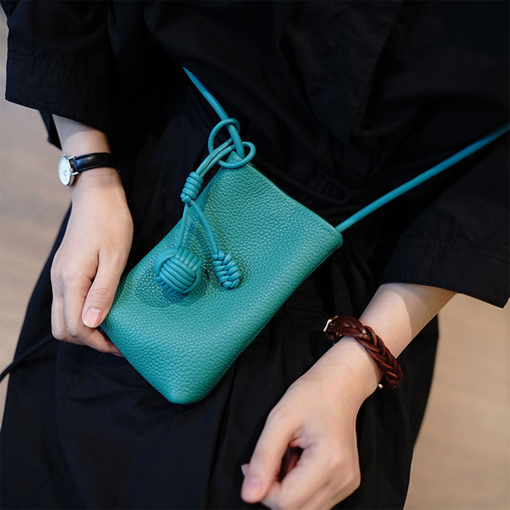 Tiffany Blue Leather Bags | Genuine Leather Phone Bag for Women - POPSEWING®