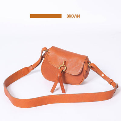 Designer Leather Saddle Crossbody Bag - POPSEWING®