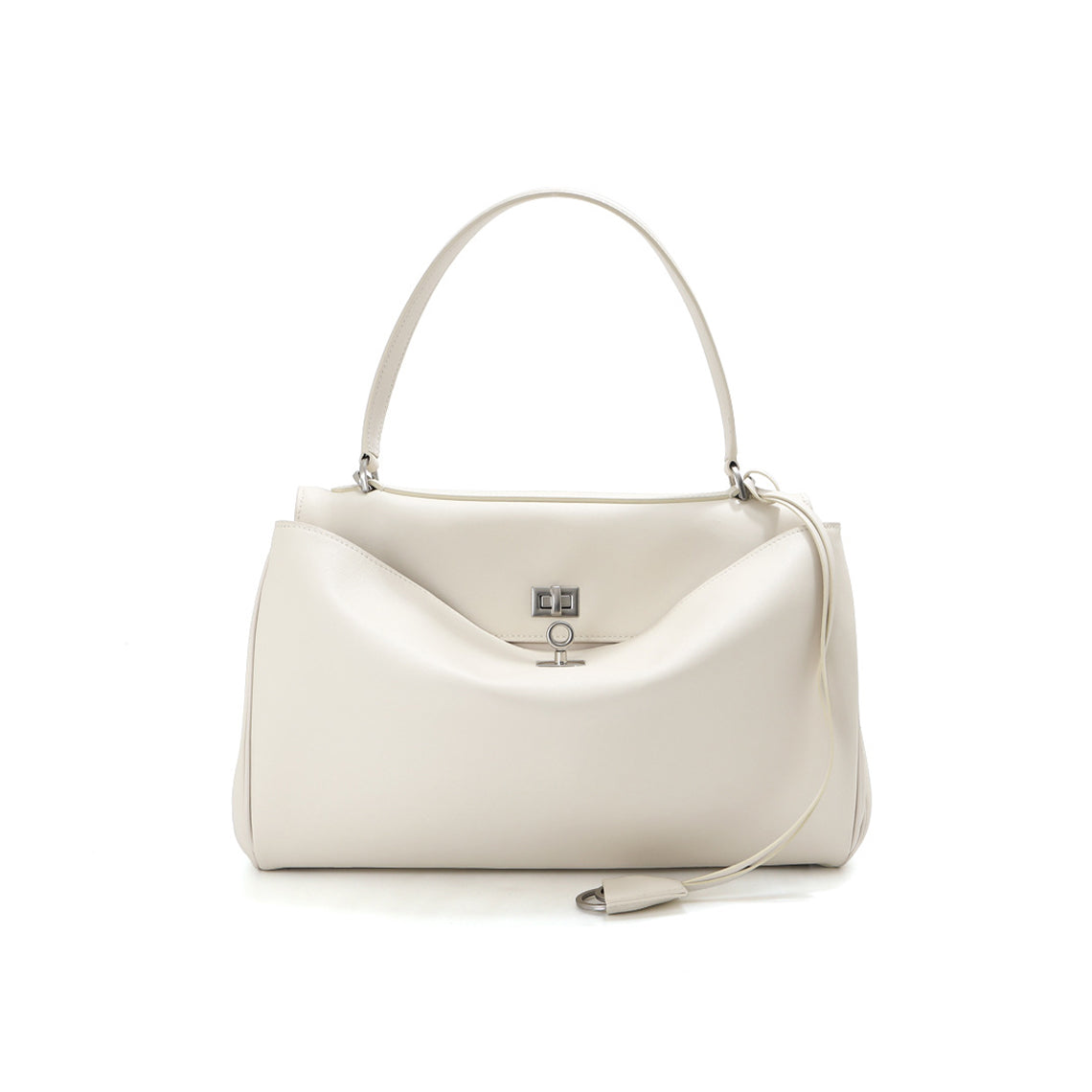 バッグ poppy Blurred leather handbag (white)/56 Blurred leather handbag (white)