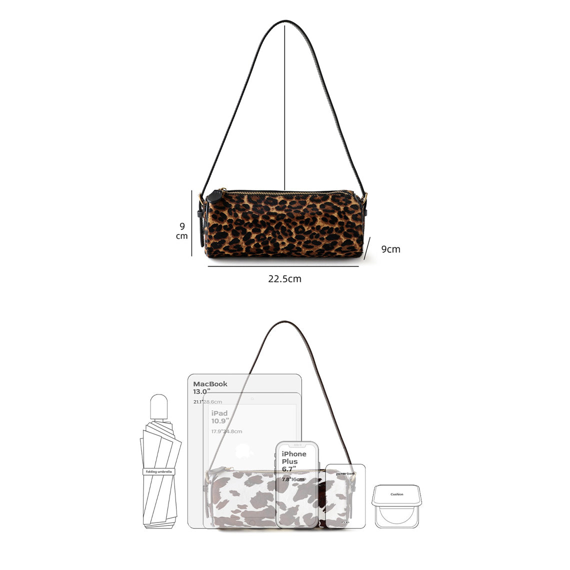 Chic Fur Leather Women Cylinder Bag – POPSEWING®