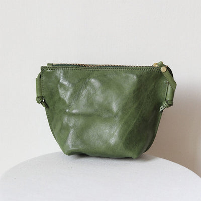 Green Leather Bag in Small Size