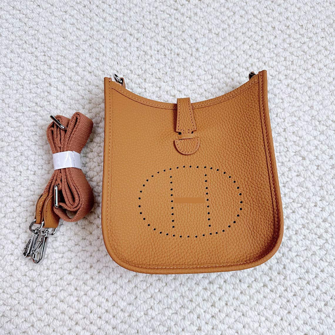 Top Grain Leather Inspired Evelyne Crossbody Bag