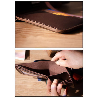 Full Grain Leather Wallet | Bifold Slim Wallet for Men - POPSEWING®