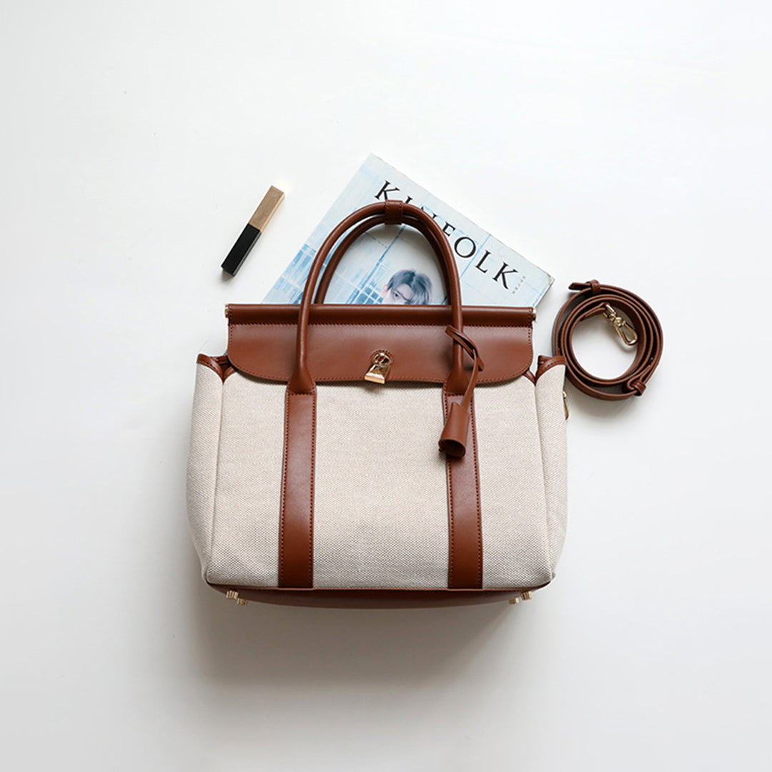 Top Grain Leather Women Work Handbag