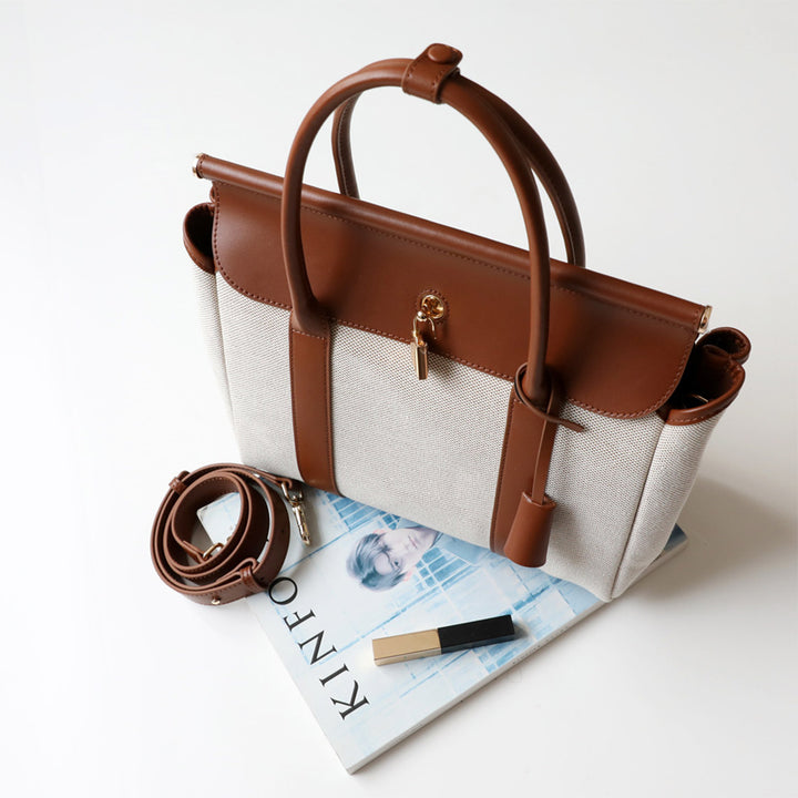 Top Grain Leather Women Work Handbag