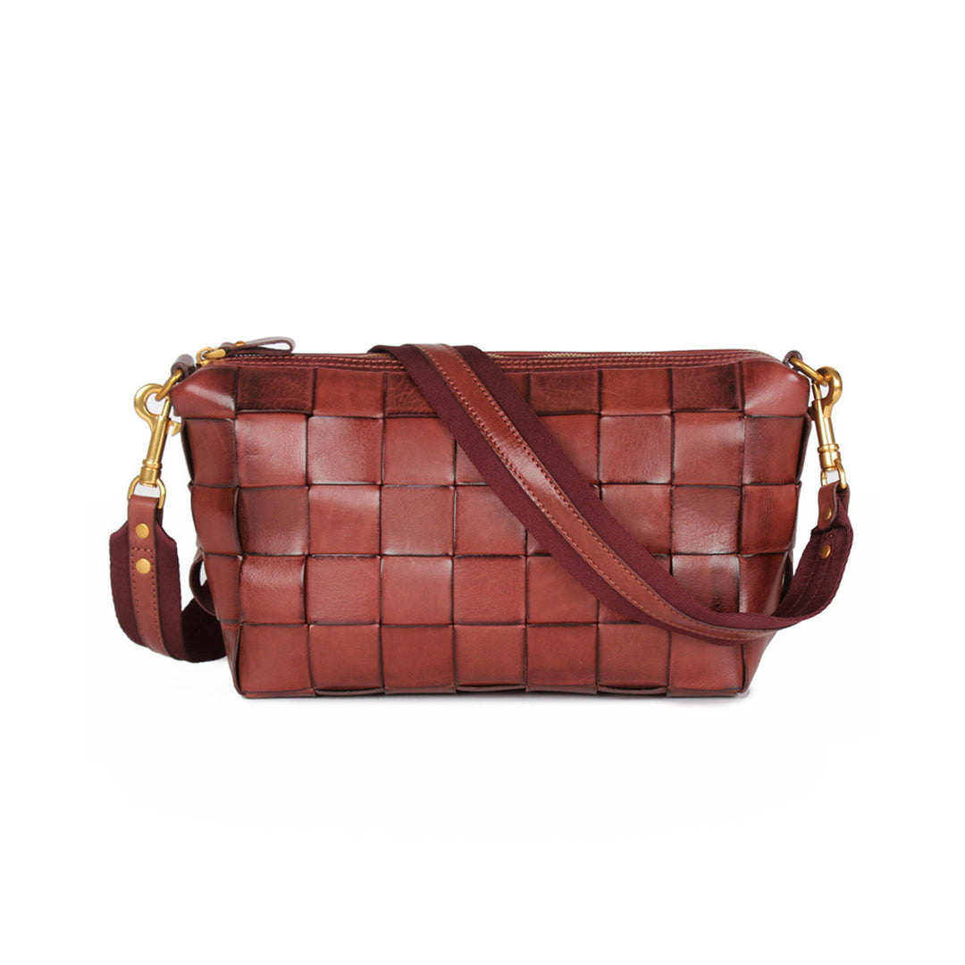 Vegetable Tanned Leather Classic Woven Bag