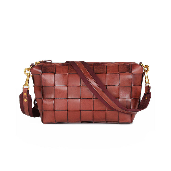 Vegetable Tanned Leather Classic Woven Bag