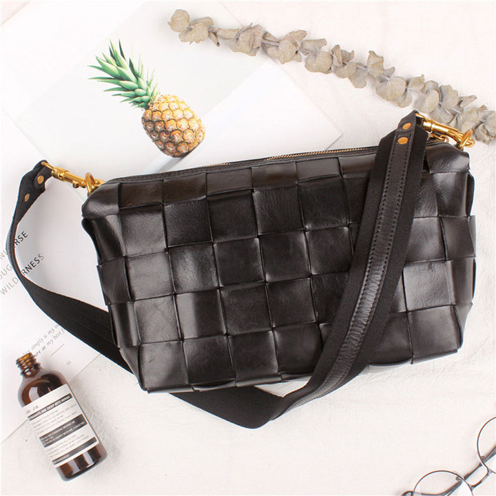 Vegetable Tanned Leather Classic Woven Bag