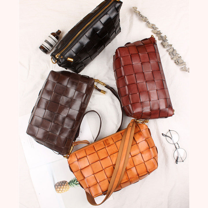 Vegetable Tanned Leather Classic Woven Bag