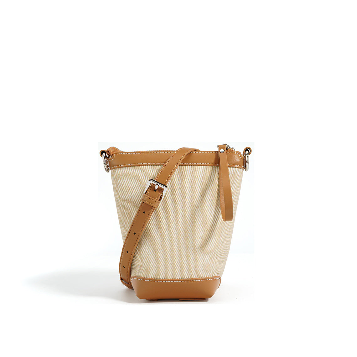 Canvas Leather Mini Bucket Phone Bag