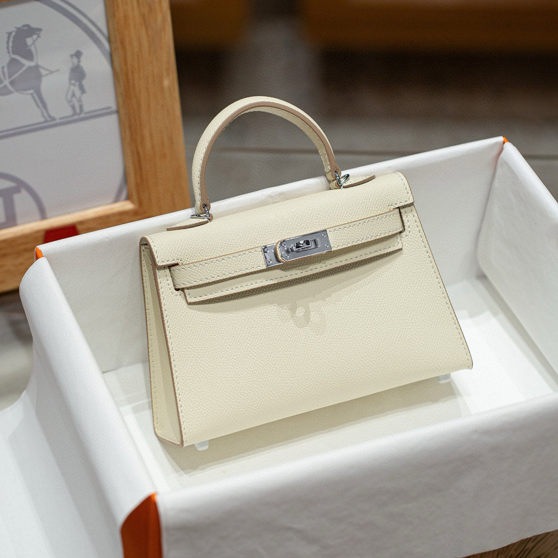 Epsom Leather Inspired Mini Kelli 19 Bag | Designer Handbag