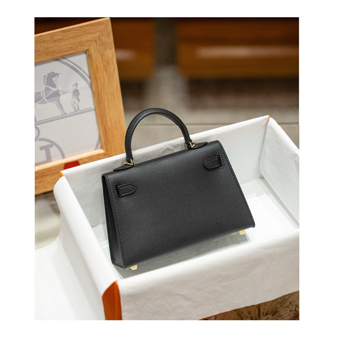 Epsom Leather Inspired Mini Kelli 19 Bag | Designer Handbag