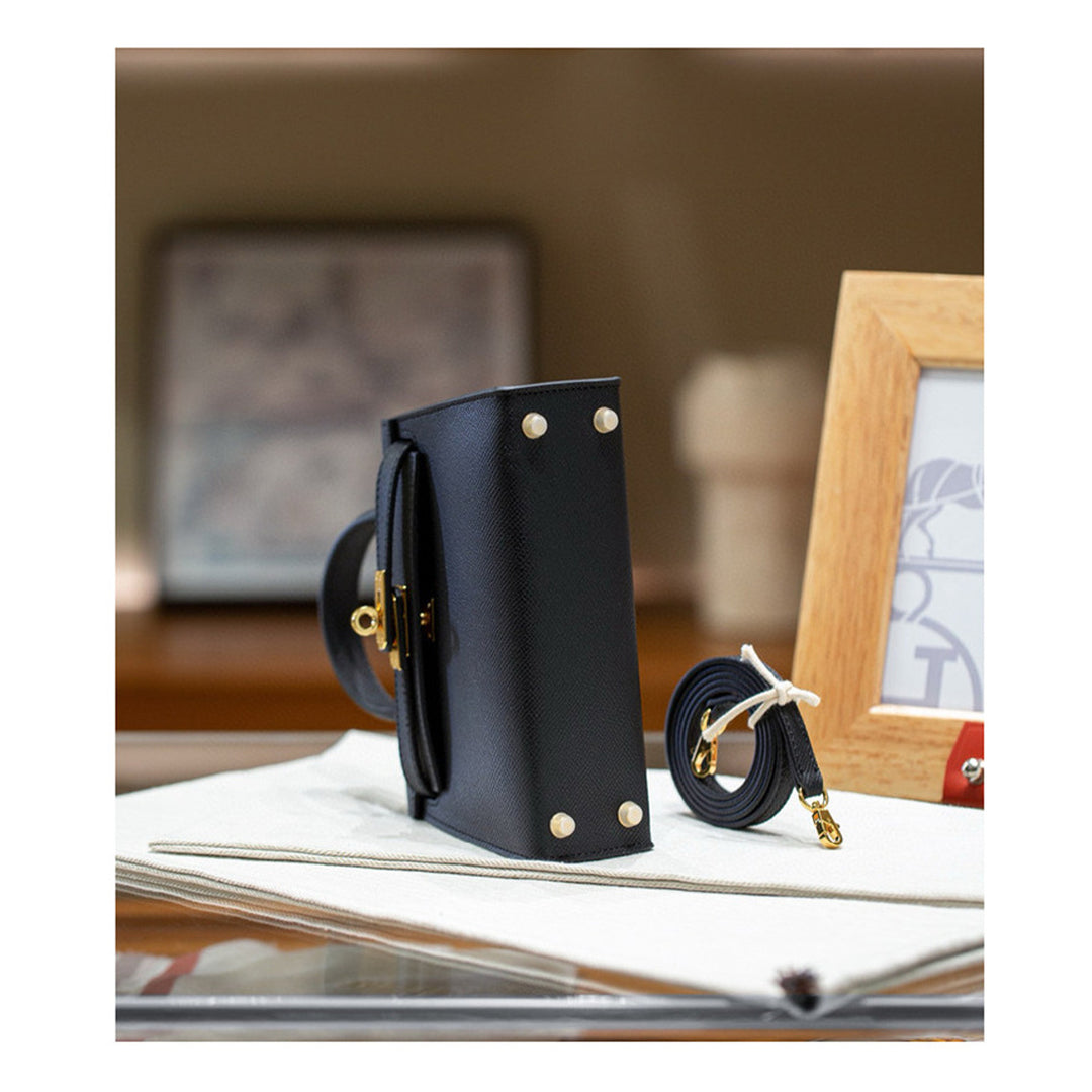 Top Grain Leather Inspired Mini Kelli 19 Handbag