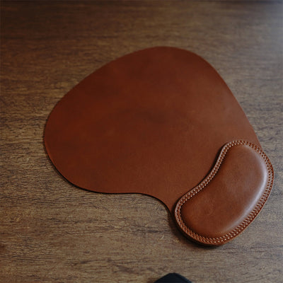 Full Grain Leather Mouse Pad | Wrist Rest Mouse Pad