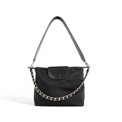 Nylon Leather Women Shoulder Handbag