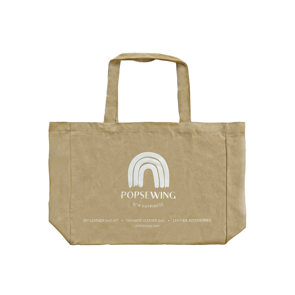 POPSEWING brand canvas bag | Khaki canvas tote bag