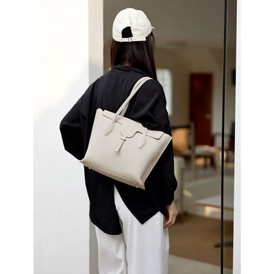 POPSEWING® Leather Women White Tote Bag DIY Kit