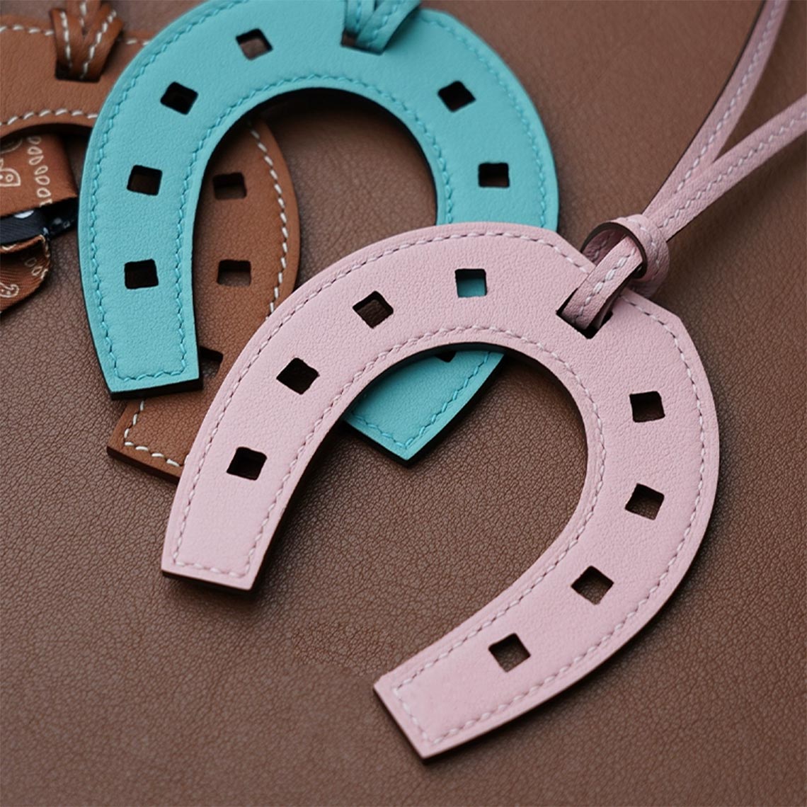 Paddock Horseshoe Leather Bag Charm DIY Kit | Handmade