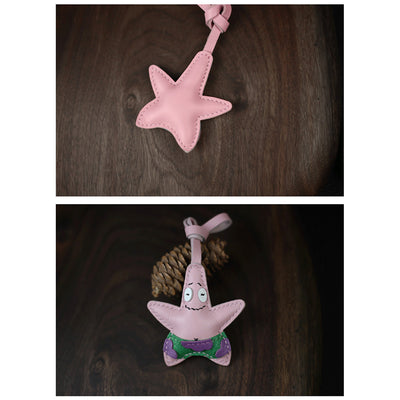 Patrick Star Real Leather Charm Handmade | Leather Charm DIY Making Kit - POPSEWING®