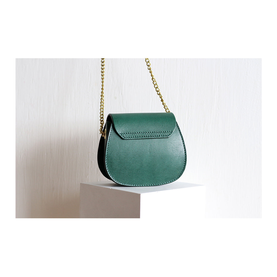 Classic Saddle Bag with Chain Strap