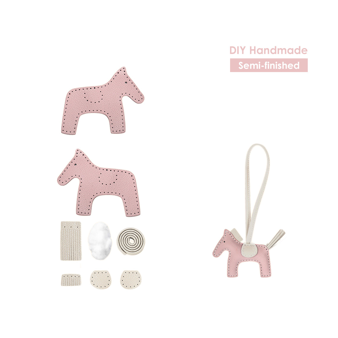 Leather Rodeo Horse Bag Charm DIY kit - Make a Horse Charm