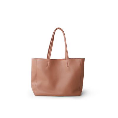 Pink Leather Tote Bag | Large Work Tote Bag for Women