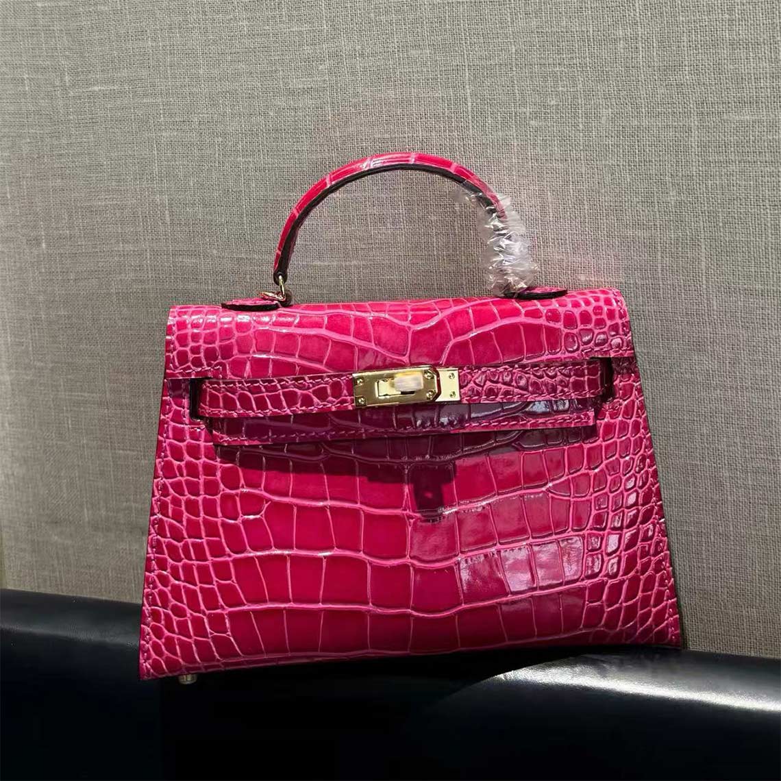 Croc Embossed Leather Mini Kylie Handbag – POPSEWING®
