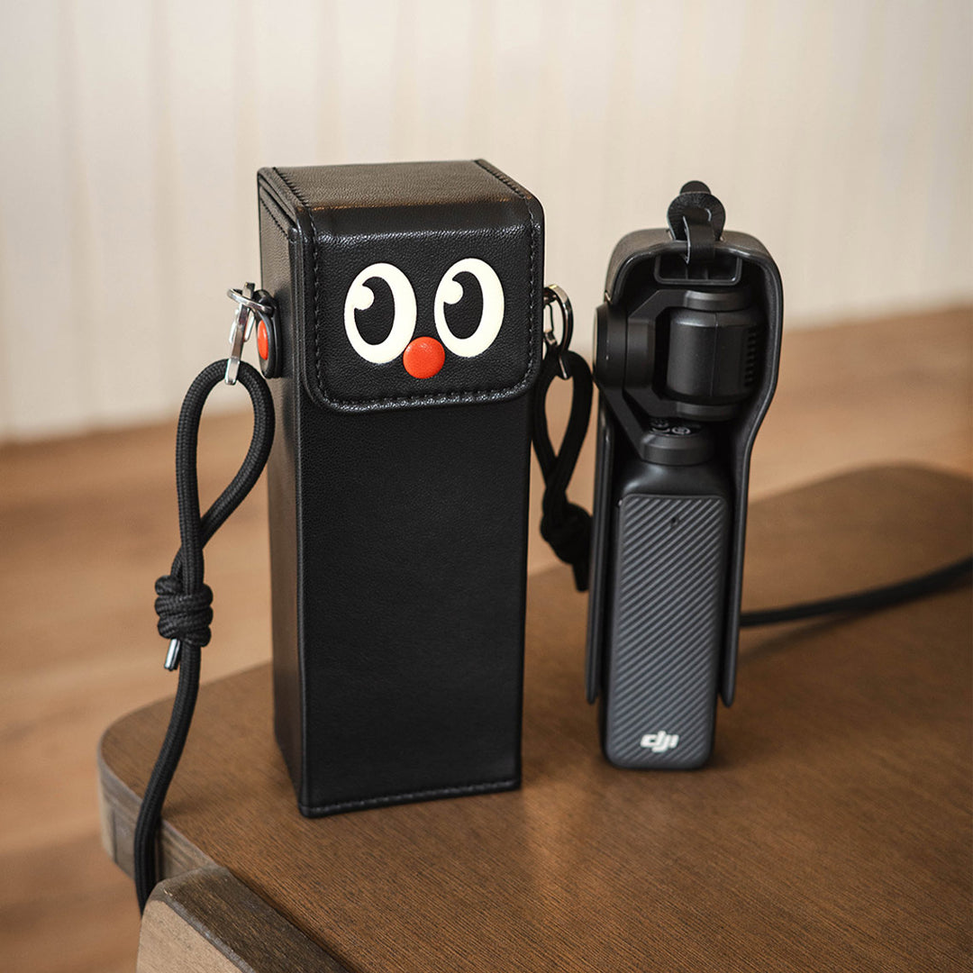 dji osmo pocket 3 hard case | Black leather protective case