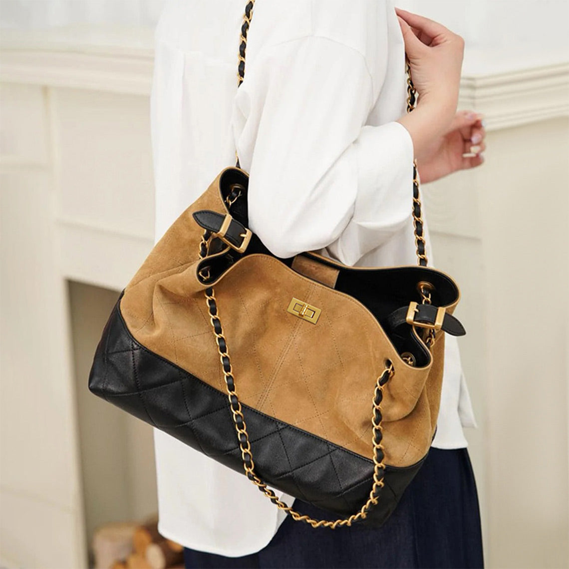 Quilted Tote Bag | Suede Bags for Fall – POPSEWING®