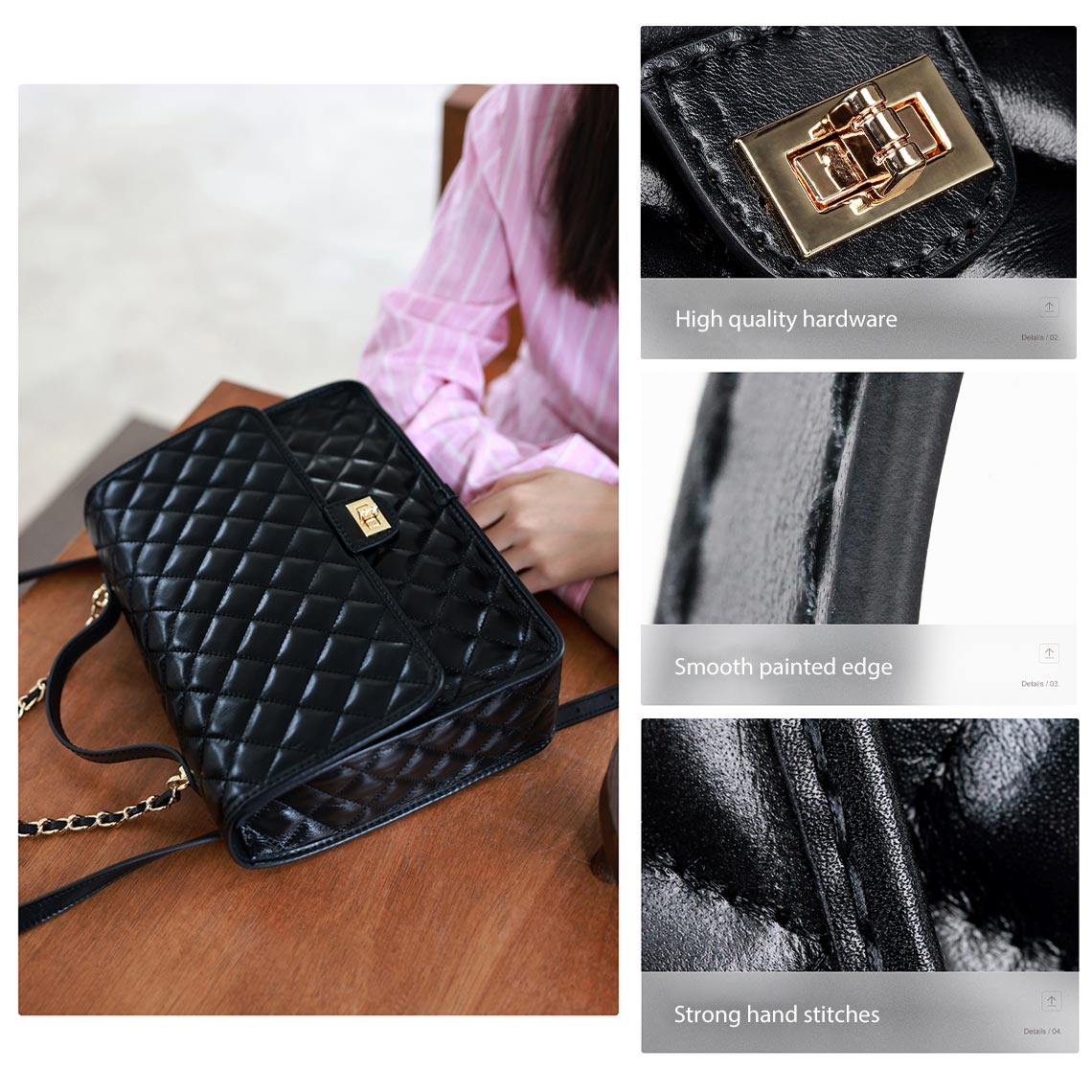 POPSEWING® Quilting Backpack DIY Kits | Black Backpack for Women