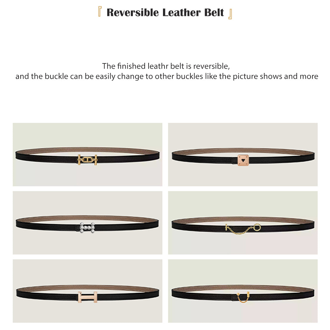 Reversible Designer Leather Belt | Handmade Leather for Women - POPSEWING®