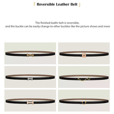 Reversible Designer Leather Belt | Handmade Leather for Women - POPSEWING®