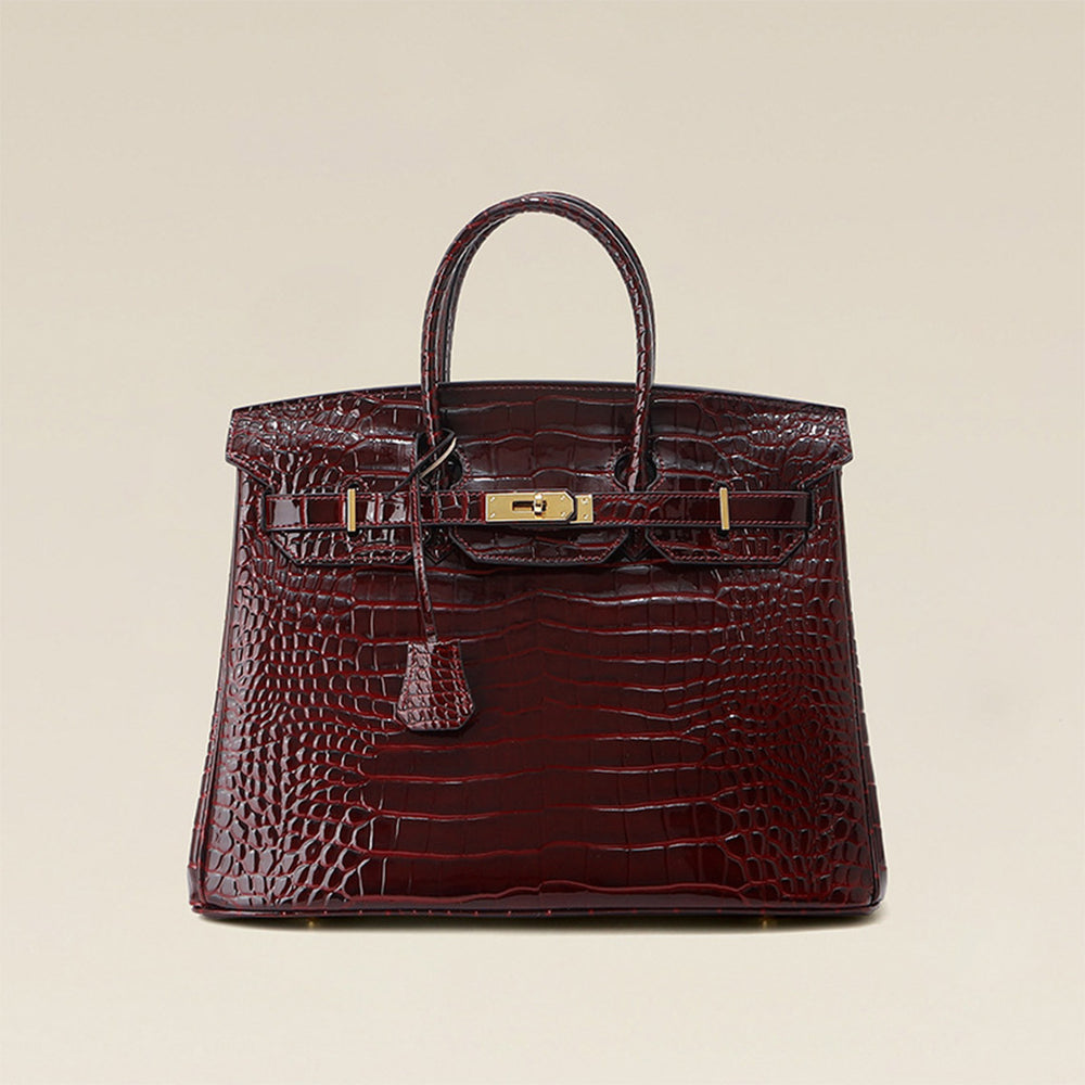 Red Colour Handbags | Large leather bag for women