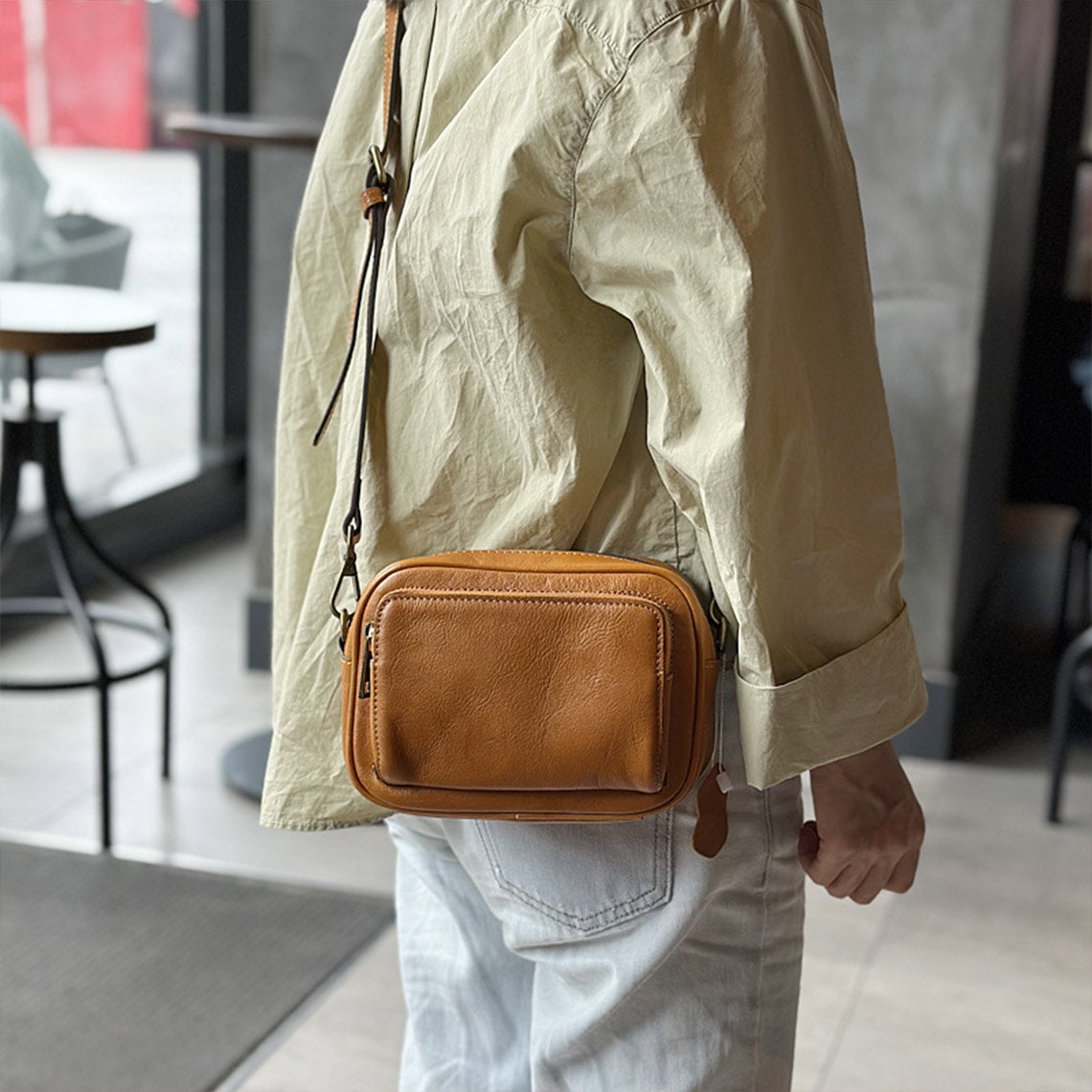 Full Grain Leather Bag Camera Bag for Women