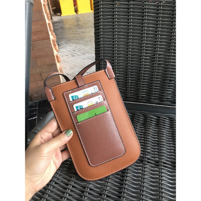 Top Grain Leather Strap Phone Bag