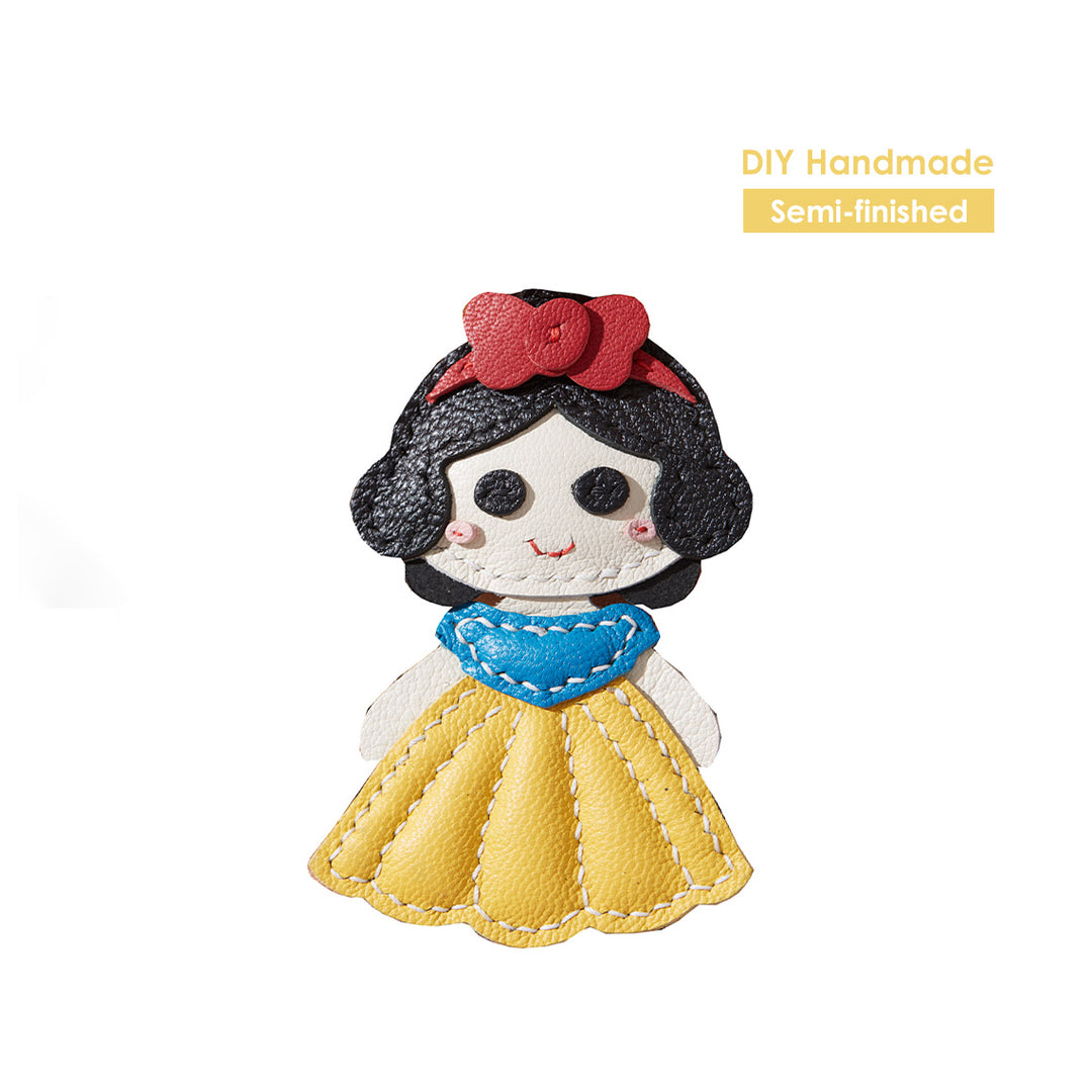 Snow White Leather Keychain Charm DIY Kits | Handmade Princess Keychain - POPSEWING®