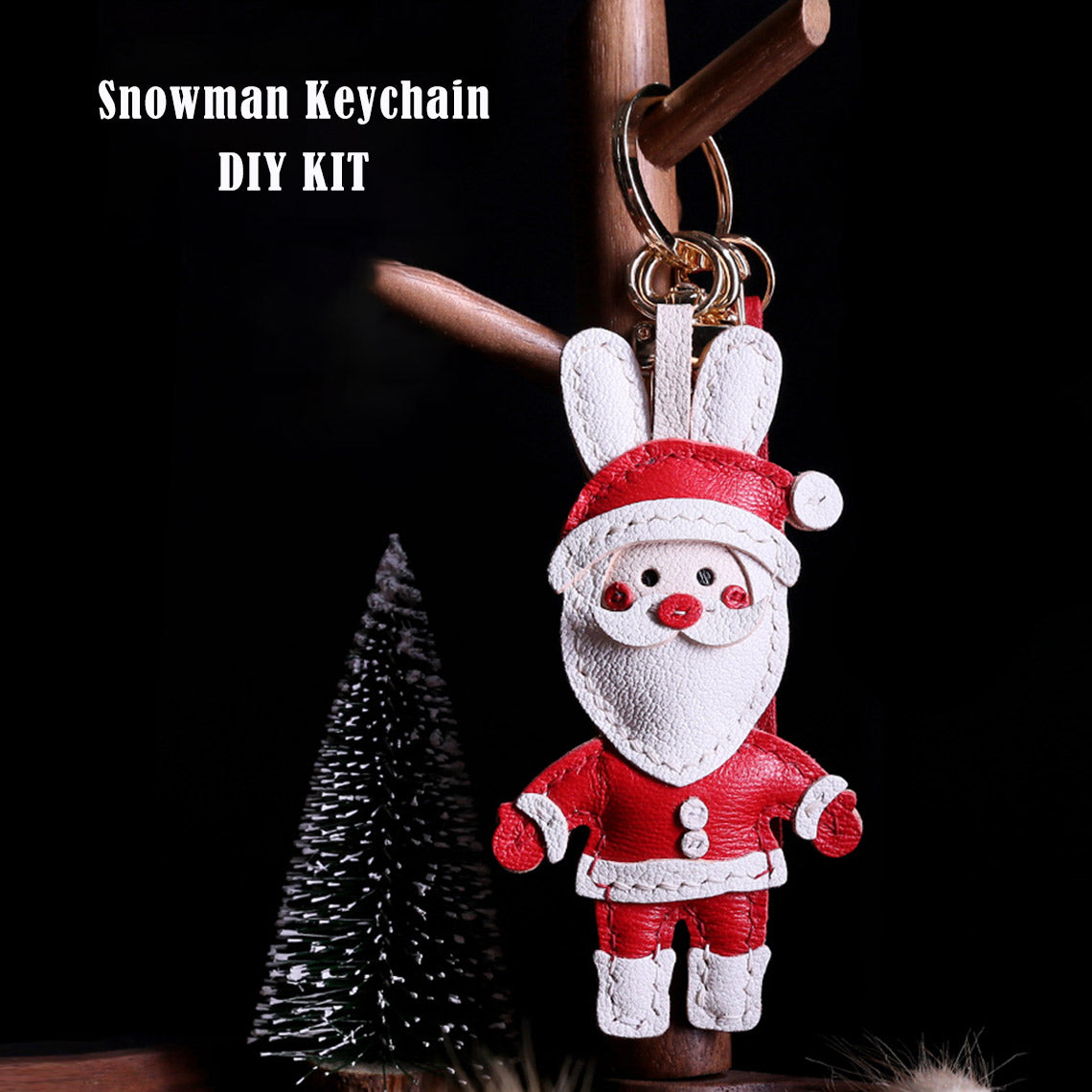 Santa Keychain DIY Kits | Christmas Leather Ornaments – POPSEWING®
