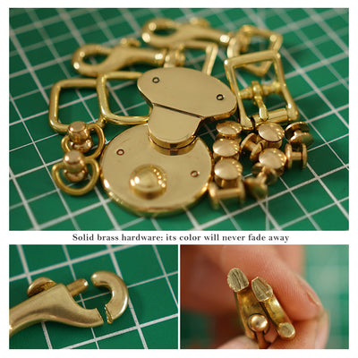 Solid Brass Hardware in Bag Making Kits - POPSEWING®