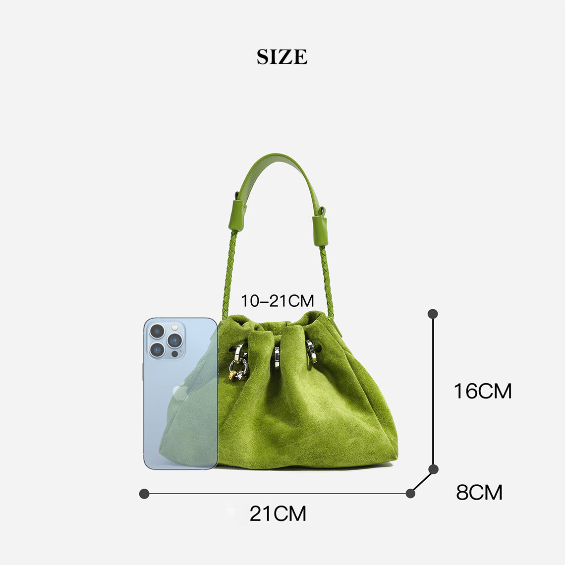 バッグ SUEDE LEATHER SHOULDER POUCH Suede Leather Summer Drawstring Shoulder Bag – POPSEWING®