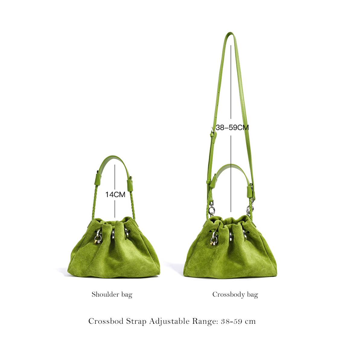 Suede Leather Summer Drawstring Shoulder Bag – POPSEWING®