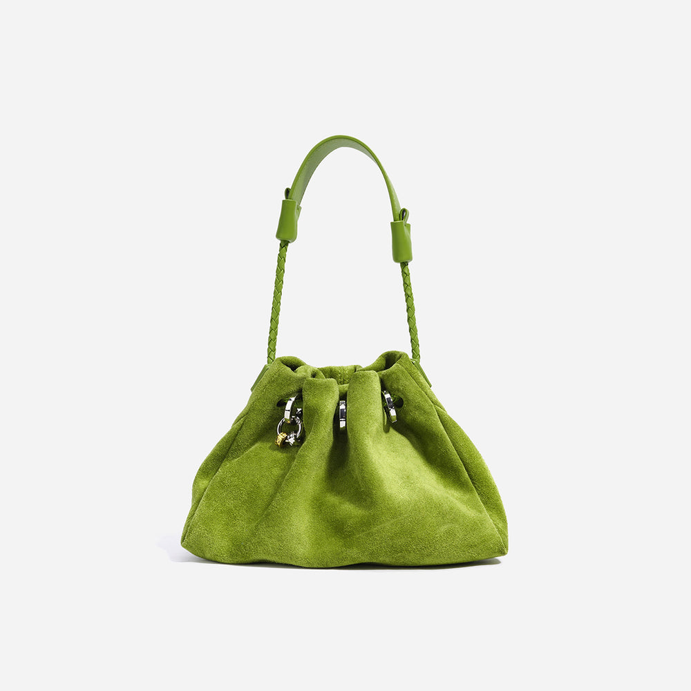 Green Leather Bag | Chic Small Leather Bag Shopping Bag for Women