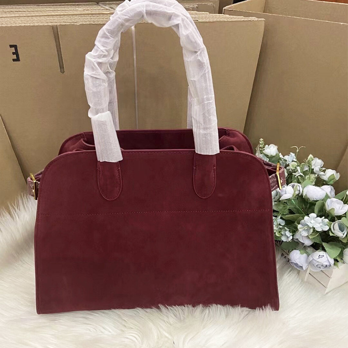 Suede Leather Inspired Margo Handbag for Women