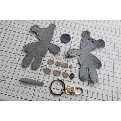 DIY Leather Keychain Kit for Teddy Bear Lovers - POPSEWING®