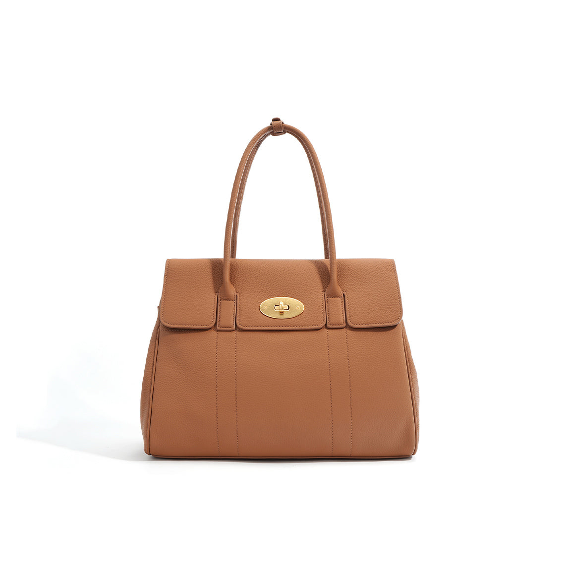 Top Grain Leather Large Handbag | Brown Leather Tote